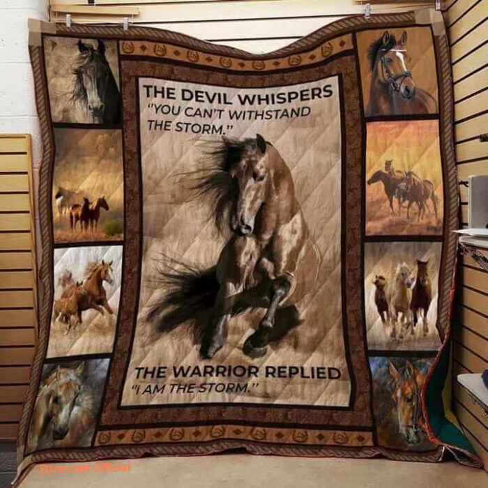 Horse Is The Storm Quilt Blanket Great Customized Blanket Gifts For Birthday Christmas Thanksgiving - Super King - Ettee