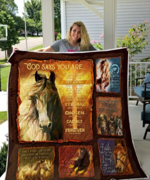 Horse. God Says You Are Unique Path To My Heart Quilt Blanket Great Customized Blanket Gifts For Birthday Christmas Thanksgiving - Ettee - Birthday