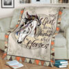 Horses Quilt Blanket This Girl Runs On Jesus And Horses. Foldable And Compact - Super King - Ettee