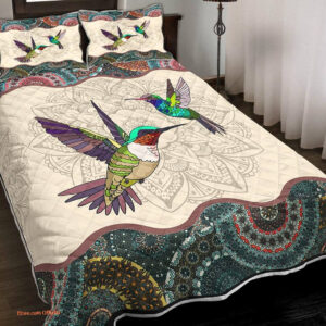 Hummingbird Vintage Mandala Quilt to My Mom - King - Ettee
