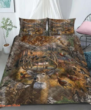 Hunting Camo Cotton Bed Sheets Spread Comforter Bedding Sets - King - Ettee