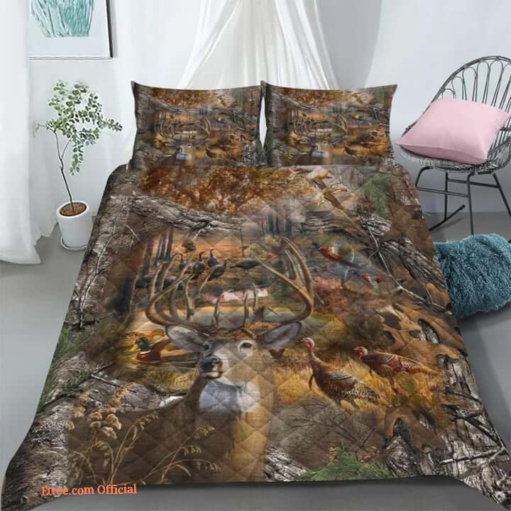 Hunting Browning Bedding Set. Luxurious Smooth And Durable. Lightweight And Smooth Comfort - Ettee - Bedding Set