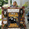 Hunting Dad Eat Sleep Hunt Quilt Blanket Great Customized Gifts For Birthday Christmas Thanksgiving Father's Day Perfect Gifts For Hunting Lover - Twin - Ettee