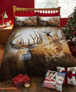 Hunting Deer Bed Sheets Bedding Set - King - Ettee