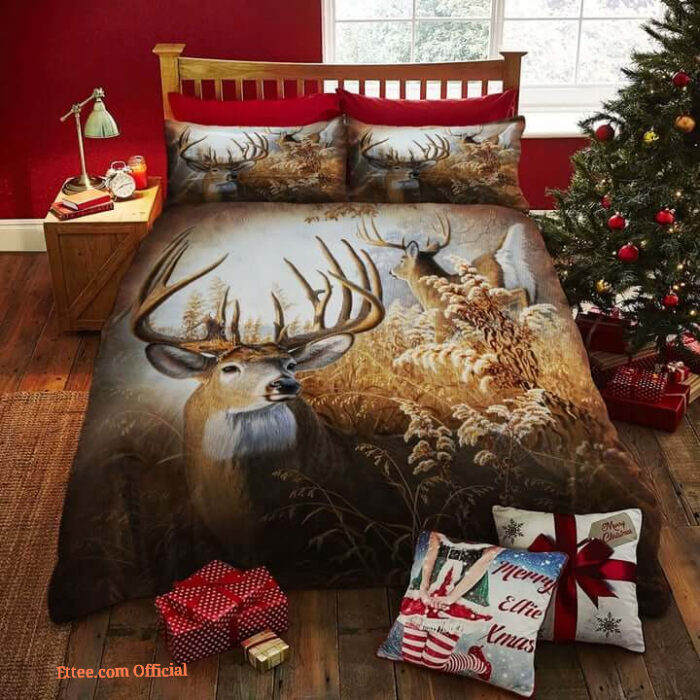 Hunting Deer Bed Sheets Bedding Set - King - Ettee