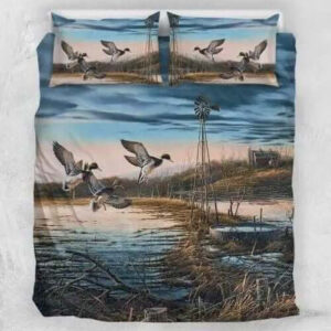 Hunting Duck Bedding Set. Luxurious Smooth And Durable. Lightweight And Smooth Comfort - King - Ettee