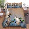 Hunting.Flying Ducks From The River Bed Sheets Spread Bedding Sets - King - Ettee
