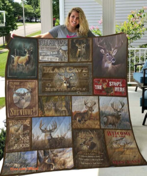 Hunting Man Cave Where Camo Is Cool Quilt Blanket Great Customized Gifts For Birthday Christmas Thanksgiving Perfect Gifts For Hunting Lover - Twin - Ettee