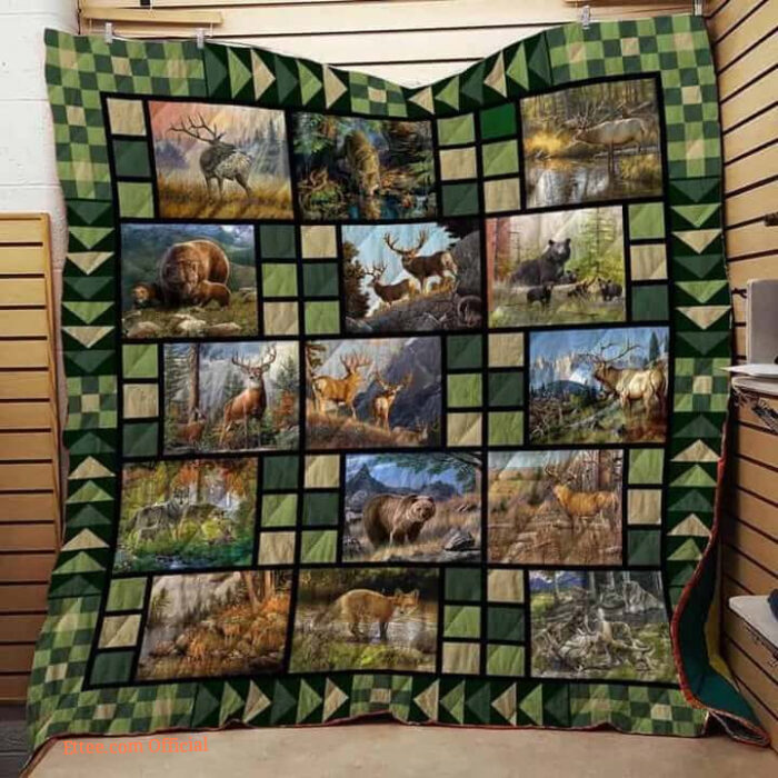 Hunting Wild Animal Quilt Blanket Great Customized Gifts For Birthday Christmas Thanksgiving Perfect Gifts For Hunting Lover - Ettee - Birthday