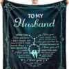 Valentine To My Husband Quilt Blanket Gift For Wife. Light And Durable - Super King - Ettee