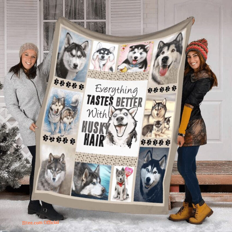 3D Husky Sherpa Quilt Blanket. Lightweight And Smooth Comfort - Super King - Ettee