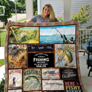 I Just Want To Go Fishing Quilt Blanket Great  Gifts Perfect Gifts For Fishing Lover - Super King - Ettee