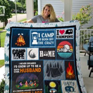 I Love Camping Quilt Blanket Great Customized Blanket Gifts For Birthday Christmas Thanksgiving - Ettee - birthday gifts