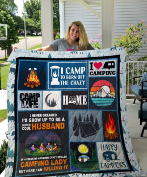 I Love Camping Quilt Blanket Great Customized Blanket Gifts For Birthday Christmas Thanksgiving - Ettee - birthday gifts