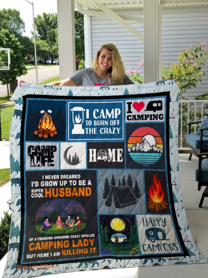 I Love Camping Quilt Blanket Great Customized Blanket Gifts For Birthday Christmas Thanksgiving - Ettee - birthday gifts