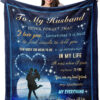 I Love You Gifts for Him. To My Husband Quilt Blanket. Foldable And Compact - Super King - Ettee
