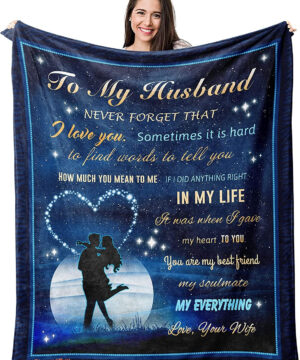 I Love You Gifts for Him. To My Husband Quilt Blanket. Foldable And Compact - Super King - Ettee