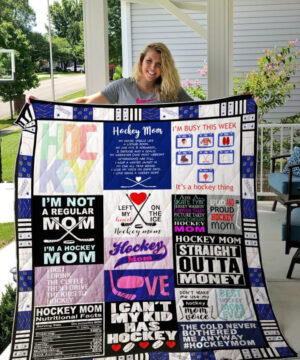 Ice Hockey Mom Straight Outta Money Quilt Blanket - Super King - Ettee