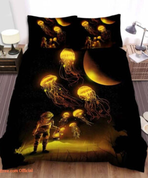 Illusion Negative Space Close Encounter Bed Sheets Spread Comforter Duvet Cover Bedding Sets - King - Ettee