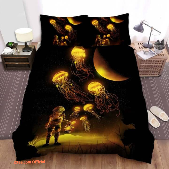 Illusion Negative Space Close Encounter Bed Sheets Spread Comforter Duvet Cover Bedding Sets - King - Ettee