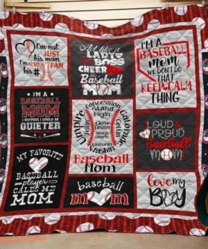 I'm A Baseball Mom We Don't Do That Keep Calm Thing Quilt Blanket Great - Super King - Ettee