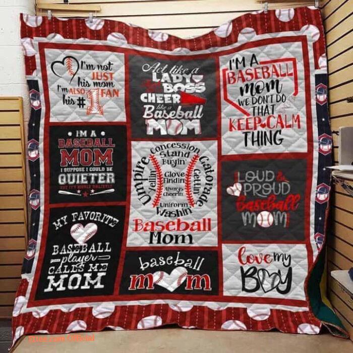 I'm A Baseball Mom We Don't Do That Keep Calm Thing Quilt Blanket Great - Super King - Ettee