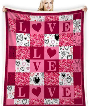 Valentine's Day Quilt Blanket For Women Anniversary. Foldable And Compact - Super King - Ettee