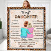 To My Daughter My Family Quilt Blanket. Foldable And Compact - Super King - Ettee