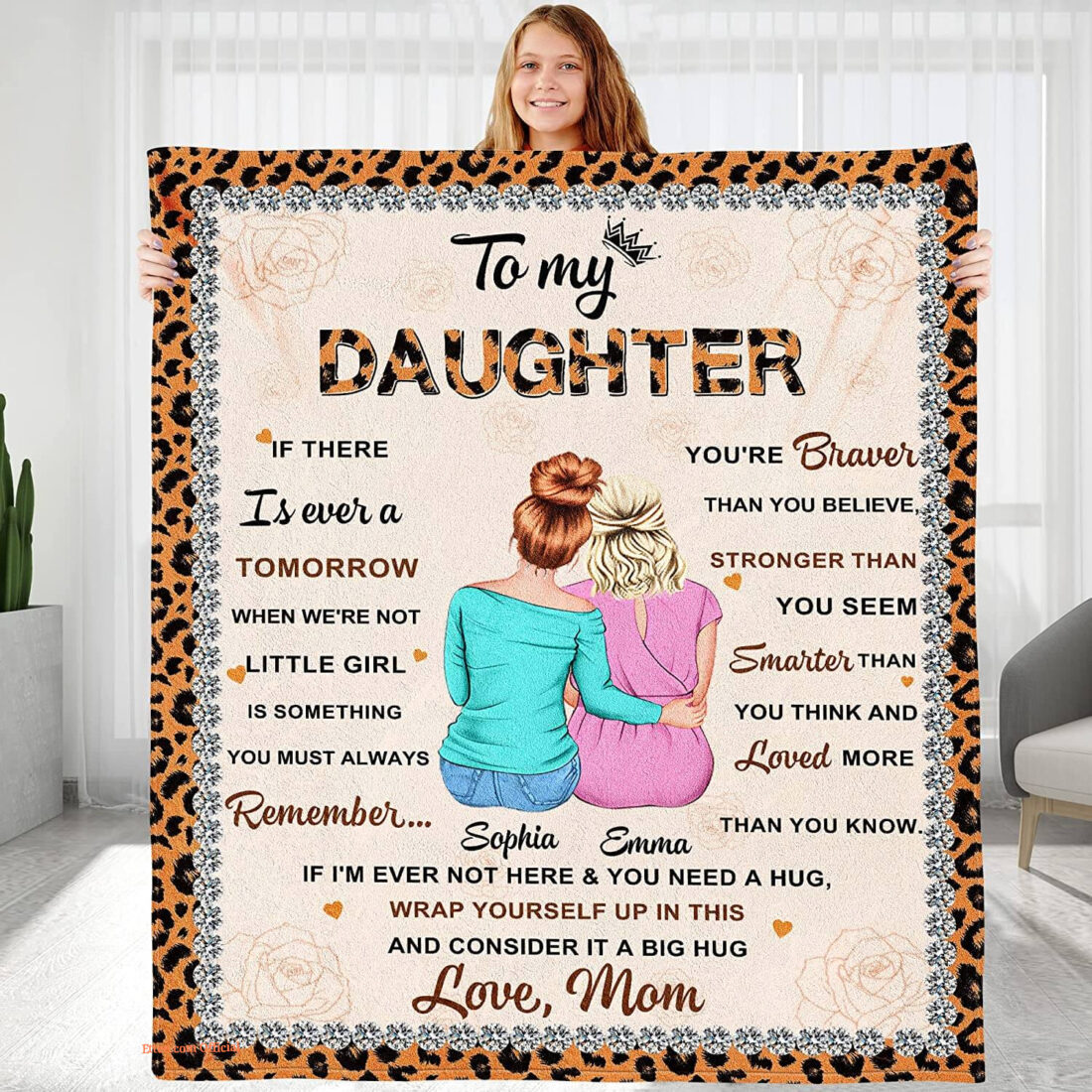 To my daughter my family quilt blanket. foldable and compact - super king