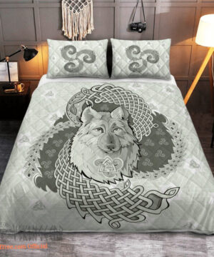 Legendary Wolf From Ancient Mythology Nordic - Viking Quilt Bedding Set - King - Ettee