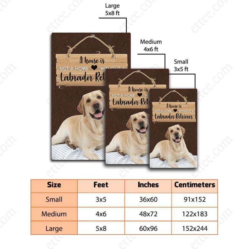 Labrador Retriever Rug. A House Is Not A Home Without A Labrador - Ettee - dog rug