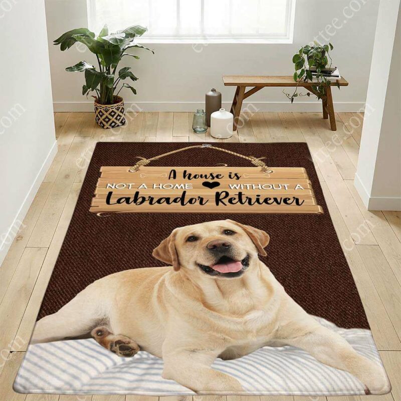 Labrador Retriever Rug. A House Is Not A Home Without A Labrador - Ettee - dog rug