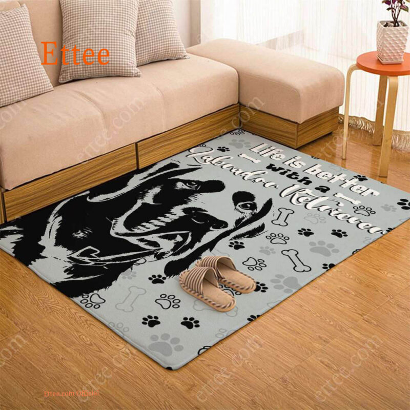 Labrador Retriever Rug. Life Is Better With A Labrador Retriever - Ettee - labrador retriever