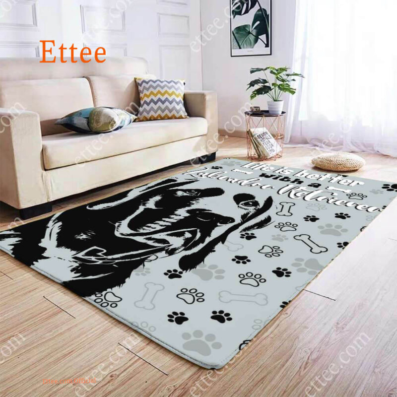 Labrador Retriever Rug. Life Is Better With A Labrador Retriever - Ettee - labrador retriever