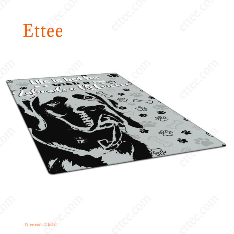 Labrador Retriever Rug. Life Is Better With A Labrador Retriever - Ettee - labrador retriever