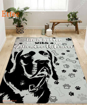 Labrador Retriever Rug. Life Is Better With A Labrador Retriever - Ettee - labrador retriever