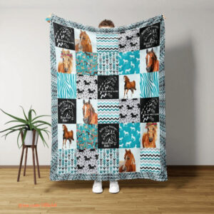Life Is A Journey Blanket Never Walk Alone Quilt Blanket Horse Art Print - Super King - Ettee