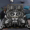 Lifetree 3pcs Comforter set Bedding set Moon phase Boho Black and White Quilt For Bedroom - King - Ettee