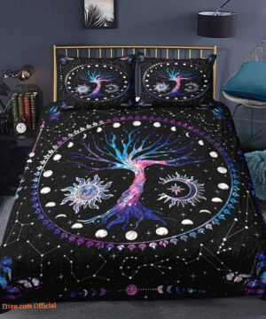 Lifetree 3pcs Comforter set Bedding set Moon phase Boho sun and moon Quilt For Bedroom - King - Ettee