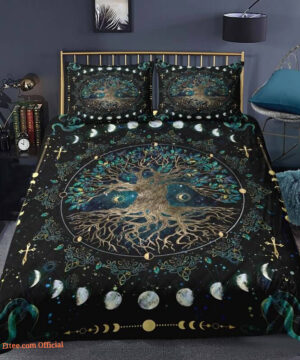 Lifetree 3pcs Comforter set Room Decor Bedding set Moon phase Quilt For Bedroom - King - Ettee