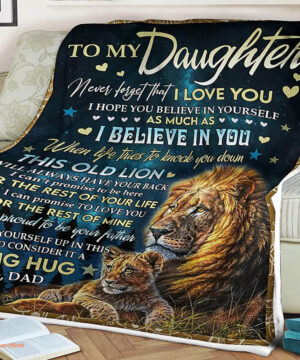 Lion Quilt Blanket To My Daughter. Lightweight And Smooth Comfort - Super King - Ettee