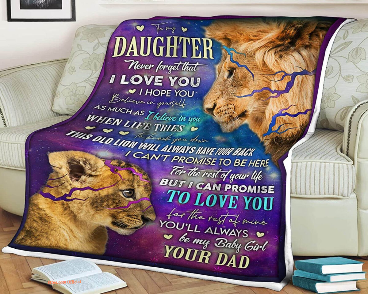 Lion Quilt Blanket To My Daughter. Foldable And Compact - Super King - Ettee