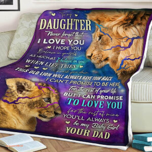 Lion Quilt Blanket To My Daughter. Foldable And Compact - Super King - Ettee