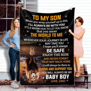 Lion Dad To My Daughter Blanket - Thoughtful Gifts for Daughters - Super King - Ettee