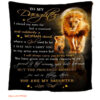 Lion Dad To My Daughter Blanket From Dad Gifts For Daughter1 - Super King - Ettee