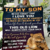 Lion To My Son Quilt Blanket From Mom Never Forget That I Love You Great - Super King - Ettee