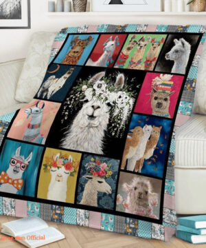 Llama Pattern Quilt Blanket. Light And Durable. Soft To Touch - Super King - Ettee