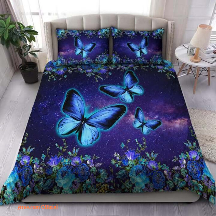 Lovely Butterfly Bedding Set Bed Sheets Spread Comforter Bedding Sets - King - Ettee