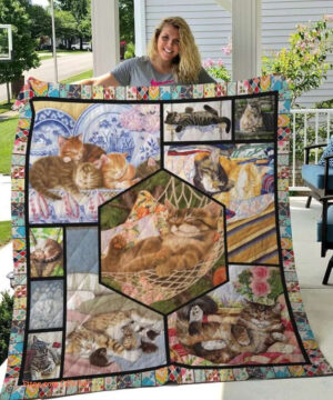 Lovely Cat To My Mom From Daughter From Son Quilt Blanket Great Customized Blanket Gifts For Birthday Christmas Thanksgiving Mother’s Day - Ettee - Birthday