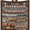 To My Boyfriend Quilt Blanket I Love You Gift For Valentine's Day - Super King - Ettee